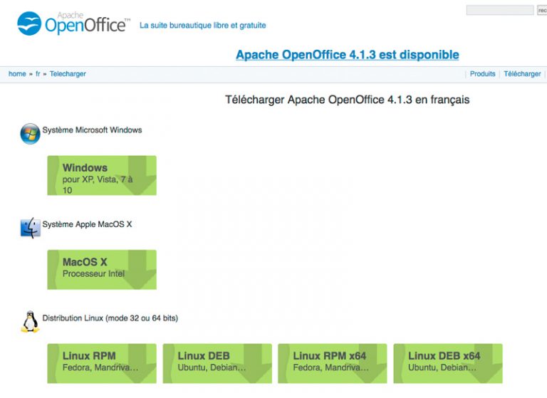 Open Office  Télécharger Open Office 4